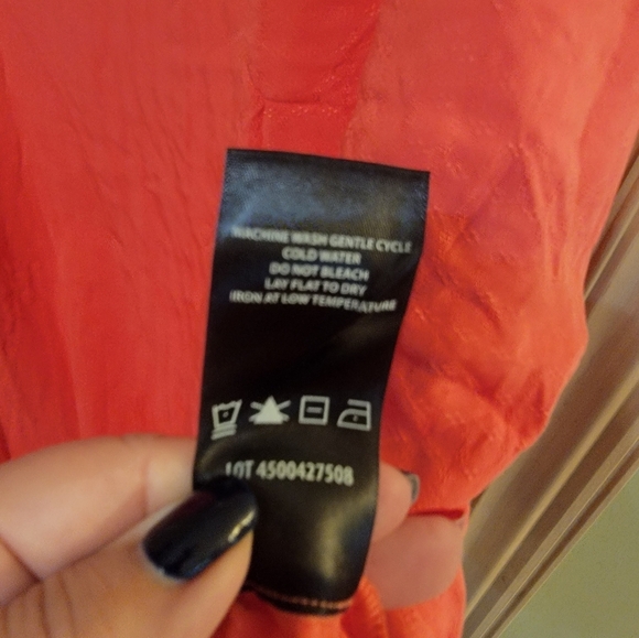 Womens Plus Sz XXL Peach Tie Front Shirt Buffalo David Bitton - Picture 4 of 9